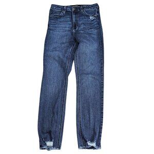 Just Black Denim High Rise Skinny Jeans Womens 29 Blue Distressed Stretch Denim